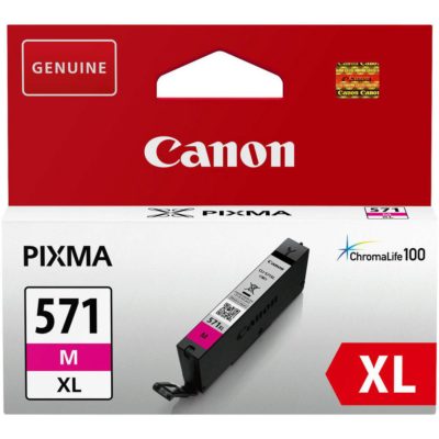 Canon Original CLI-571M Xl High Yield Ink Tank Magenta Single Pack 0333C001 Canon Original CLI-571M Xl High Yield Ink Tank Magenta Single Pack 0333C001
